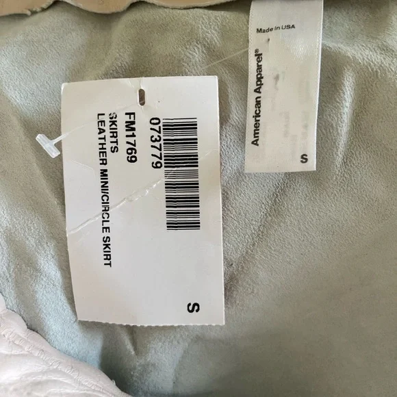 REAL leather AMERICAN NWT skating circle flared mini, short skirt size S - Picture 4 of 5